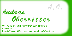 andras oberritter business card